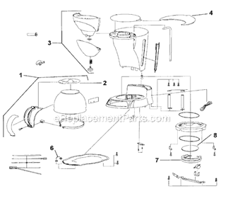 Part Location Diagram of 109804-004-000 Mr Coffee Feet